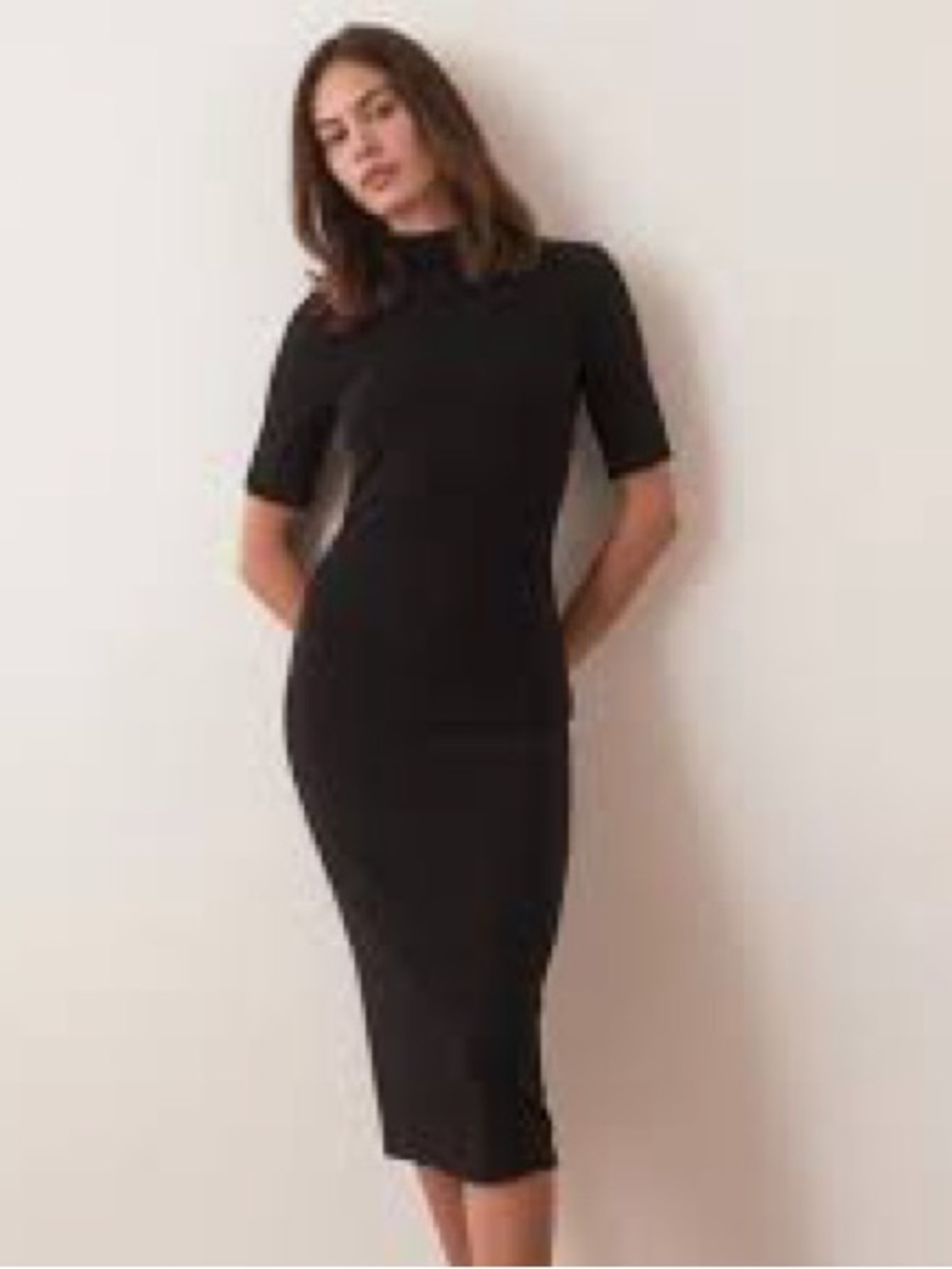 Marine Layer Lexi Rib Mock Neck Midi Dress sz. S
